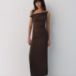 فستان ميدي غير متماثل